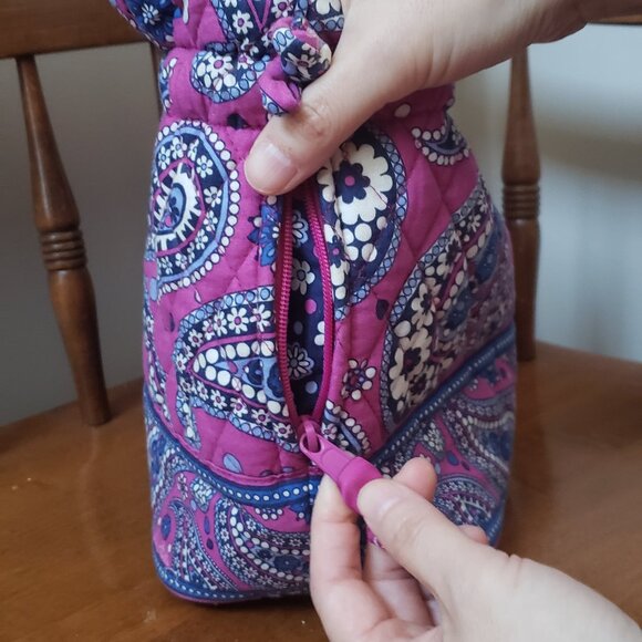 Vera Bradley Boysenberry Bucket and Drawstring Emma Purple Paisley Bag - Picture 7 of 7